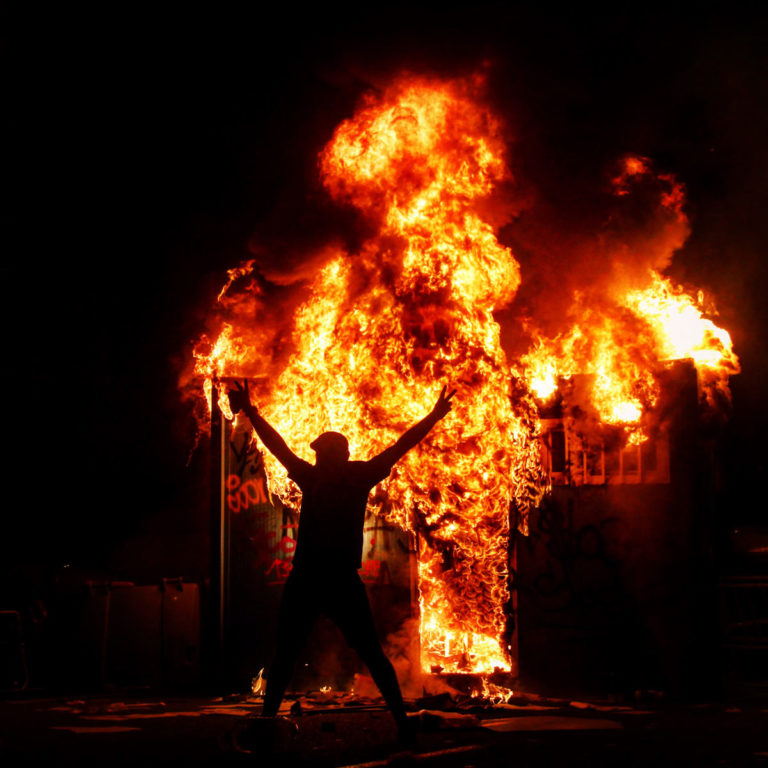 Burning containers